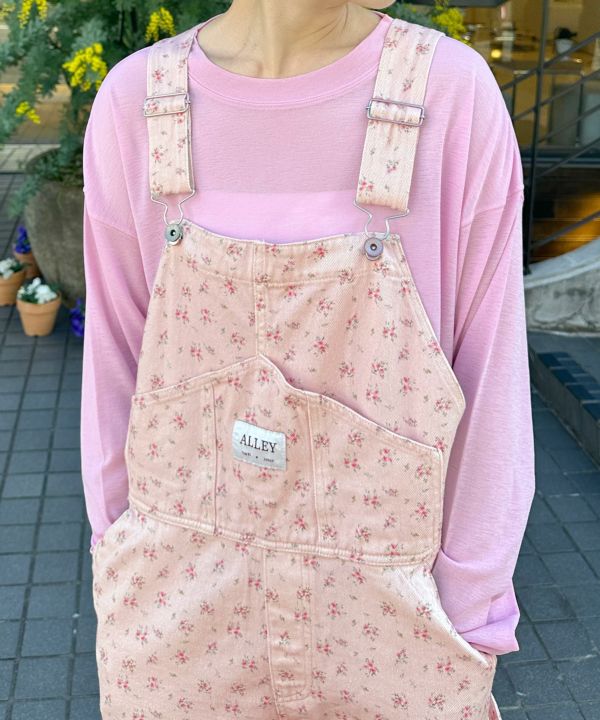 Alley】フラワープリントツイルサロペット | wcloset online shop
